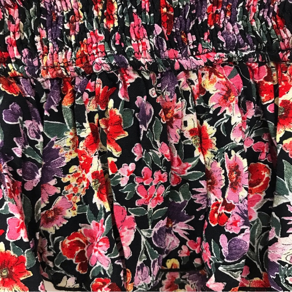 Topshop Floral Front Tie Blouse - Picture 5 of 9